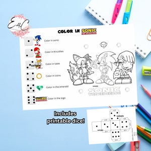 Kit Imprimible Editable Super Sonic + Libro Para Colorear