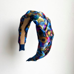Colorful print regular sized headband, handmade braided headband, multicolor hair accessory, summer haarreif,  haarreifen geflochten