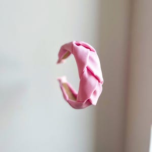 Pink regular sized headband, handmade braided hairband, elegant  hair accessory, haarreif geflochten, geflochtenes stirnband, haarreifen