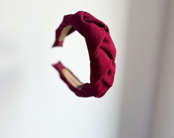 Burgundy Braided Headband: School Uniform Hair Accessory hair accessories