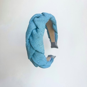 Blue regular sized  headband,  braided headband, elegant  boho hair accessory  Haarreif Geflochten, Geflochtenes Stirnband, haarreifen