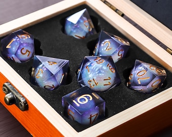 Liquid core dnd dice for role playing games | Liquid ccre dice set | Dungeons and Dragons | DnD dice for Christmas gift | Resin dice set