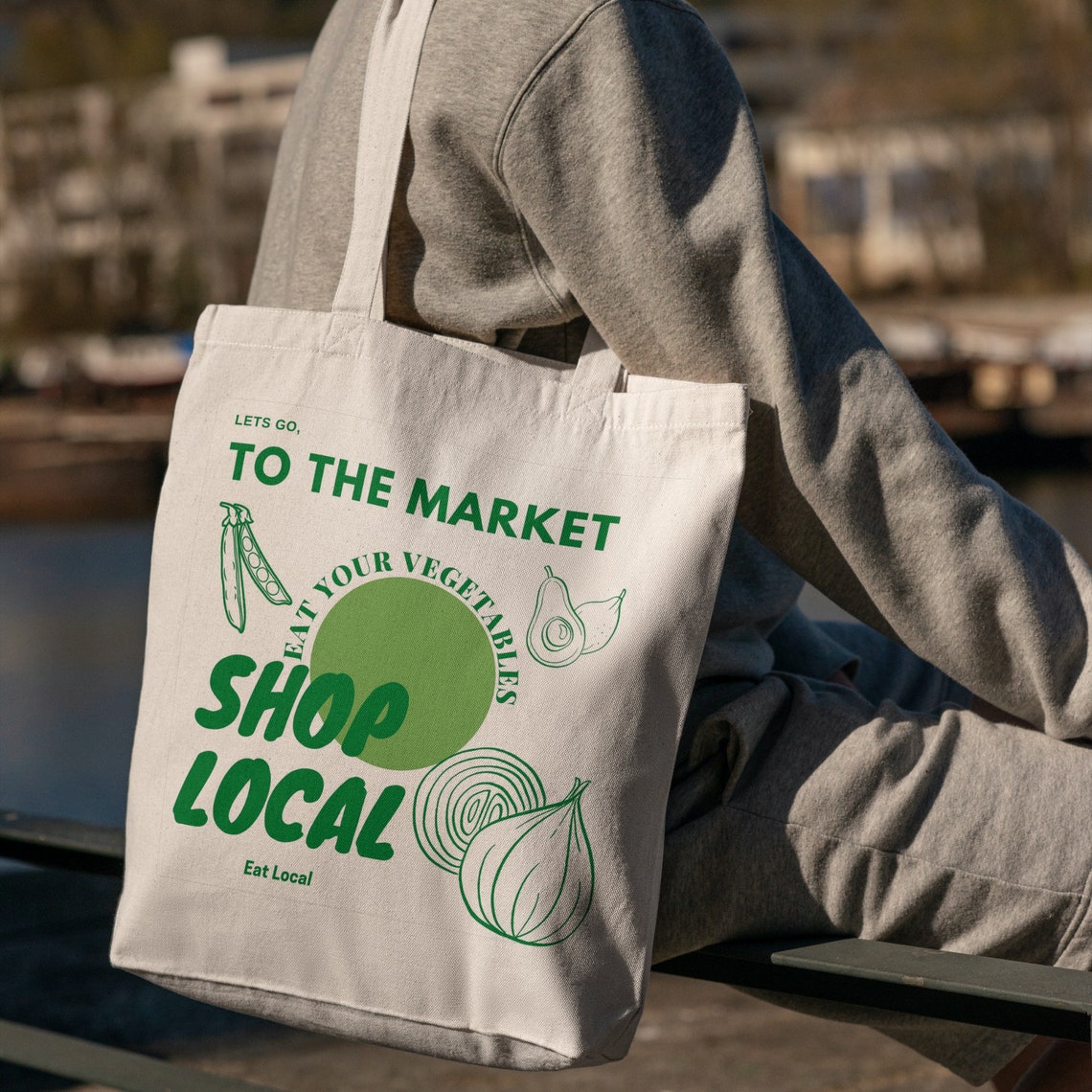 Shop Local Tote Bag Support Local Canvas Bag Eco Friendly Tote Bag