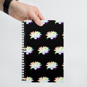Schwarzer Lotus Aquarell Notizbuch - Drahtgebundenes, gepunktetes Notizbuch zum Schreiben, Zeichnen, Skizzieren, Scrapbooking und für die tägliche Inspiration