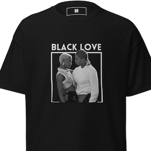 Vintage 90s Queer Black Love | Set It Off - Cleo + Ursula | Czarno-biały T-shirt organiczny