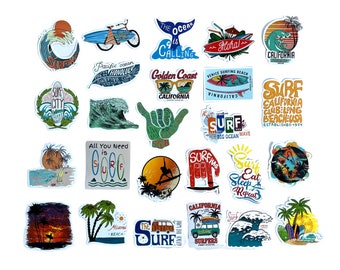 BEACH STICKER PACK Waterproof Stickers Beach Stickers Aesthetic