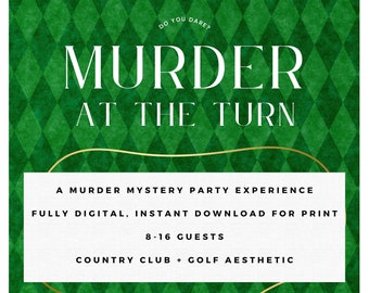 Murder at the Turn, A Murder Mystery Party Game: Digital Kit