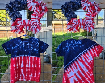 Kids Patriotic Flag Tyedye Shirts