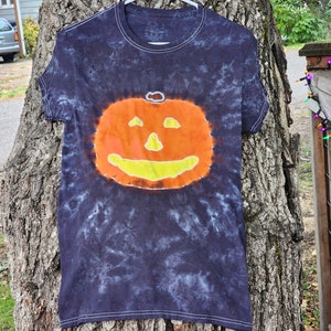 Adult Tyedye Halloween Pumpkin Shirt