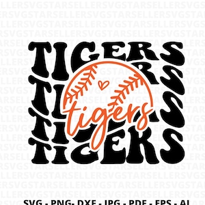 Tigers Baseball SVG PNG, Stacked Tigers svg,Tigers svg,Tigers Shirt svg,Tigers Cheer svg,Tigers Mom svg,Cricut,Digital Download,Silhouette