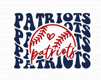 Patriots Baseball SVG PNG, Stacked Patriots svg,Patriots svg,Patriots Shirt svg,Patriots Cheer svg,Patriots Mom svg,Cricut,Digital Download