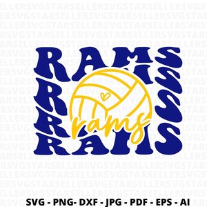 Rams Volleyball SVG PNG, Rams Svg,stacked Rams Svg,rams Mascot Svg,rams ...