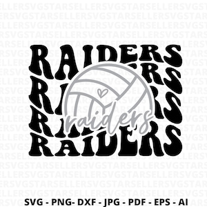 Raiders Volleyball SVG PNG, Raiders svg,Stacked Raiders svg,Raiders Mascot svg,Raiders Mom svg,Raiders Shirt svg,Volleyball Mom svg,Cut File