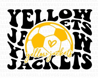 Yellow Jackets Soccer SVG PNG, Yellow Jackets svg,Stacked Yellow Jackets svg,Yellow Jackets Mascot svg,Yellow Jackets Shirt svg,Cricut