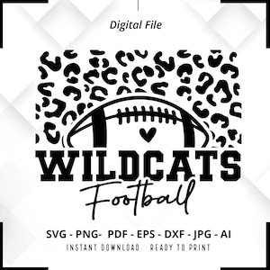 Wildcats Football SVG PNG, Wildcats svg, Wildcats Shirt svg, Wildcats png, Football Shirt svg, Football Mom svg, Football svg, Cut File