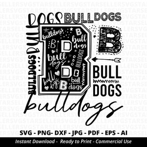 Bulldogs SVG,Bulldogs Mascot svg,Bulldogs Football svg,Bulldogs Typography svg,Bulldogs Shirt svg,Bulldogs Cheer svg,School Spirit,Cricut