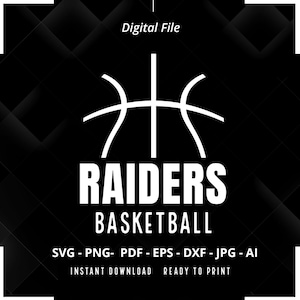Raiders Basketball SVG PNG, Raiders svg, Basketball Shirt svg, Raiders png, Raiders Shirt svg, Cricut, Cut File