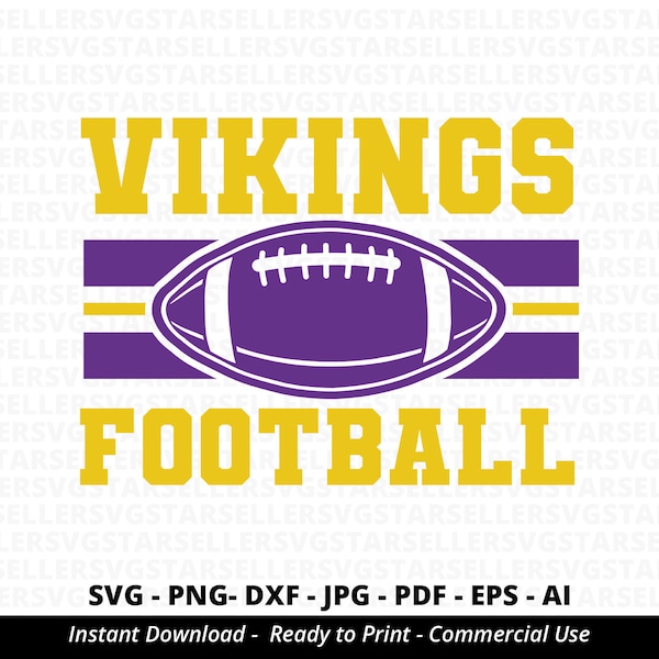 Vikings Football SVG PNG ,Vikings svg,Vikings Shirt svg,Vikings Mascot svg,Vikings Pride svg,Vikings Cheer svg,Vikings png,Cricut,Silhouette