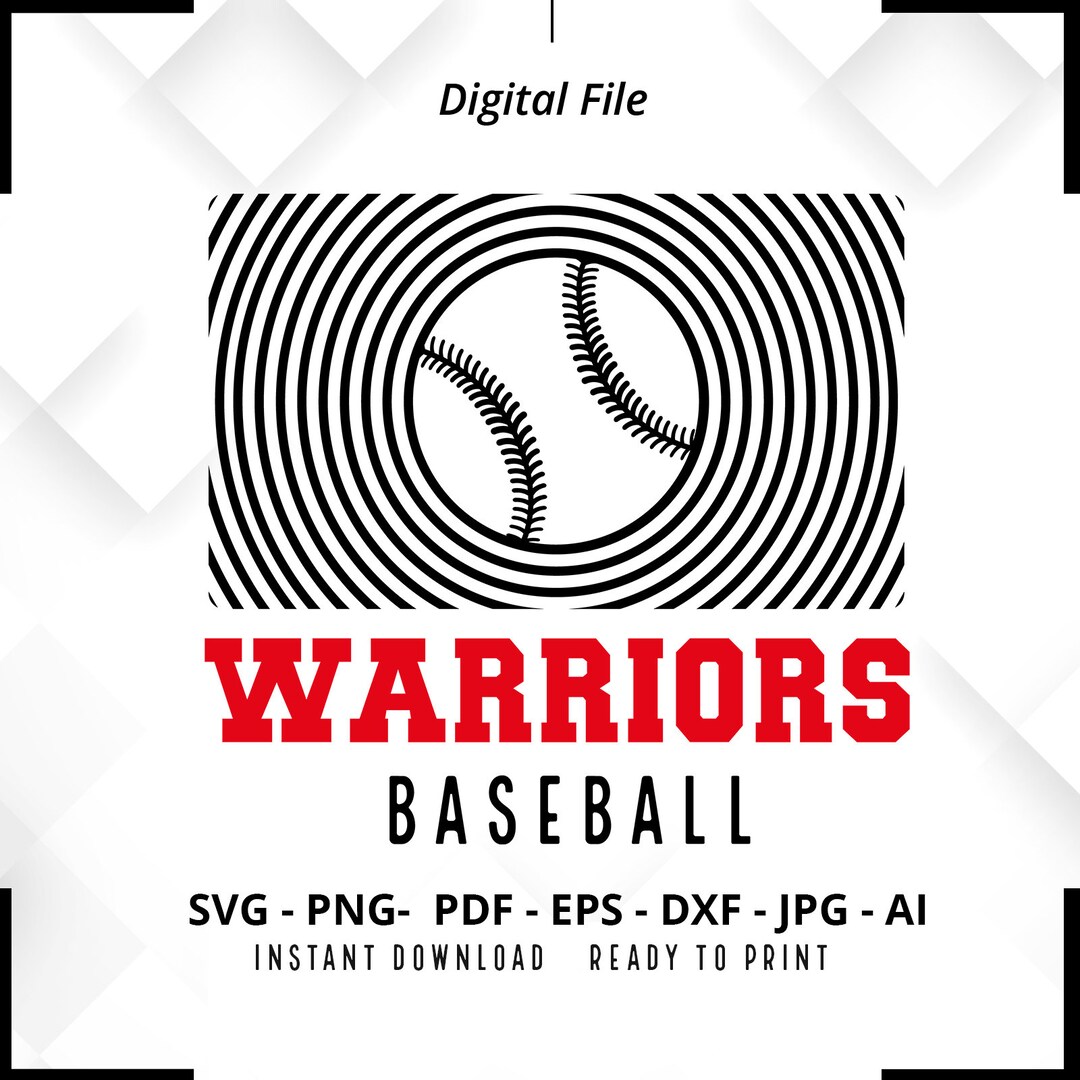 Warriors Baseball SVG PNG, Warriors Svg, Baseball Svg, Warriors Shirt Svg, Warriors Cheer Svg