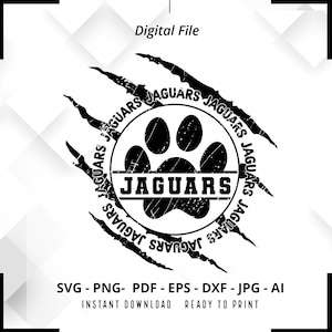 Jaguars SVG PNG, Jaguars Paw svg, Jaguars Mascot svg, Jaguars Cheer svg, Retro Jaguars svg, Jaguars Claw svg, Jaguars Shirt svg, Cut File