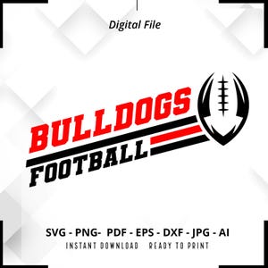 Bulldogs Football SVG PNG, Bulldogs svg, Bulldogs Mascot svg, Bulldogs  Shirt svg, Bulldogs Cheer svg, School Spirit svg, Bulldogs Pride svg