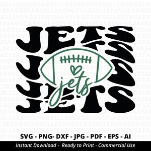 Jets Fußball SVG PNG, Jets svg, gestapelte Jets svg, Jets Maskottchen svg, Jets Mom svg, Jets Shirt svg, Jets PNG,Football Mom svg, Jets Liebe svg, Cricut