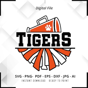 Tigers SVG PNG, Tigers Paw svg, Tigers Mascot svg, Tigers Cheer svg, Retro Tigers svg, Tigers vibes svg, Tigers Sport svg, Tigers Shirt svg