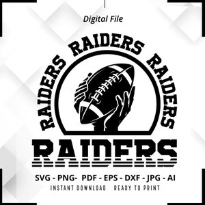 Raiders Football SVG PNG, Raiders svg, Raiders Shirt svg, Raiders png, Football Shirt svg, Football Mom svg, Football svg, Cut File, Cricut