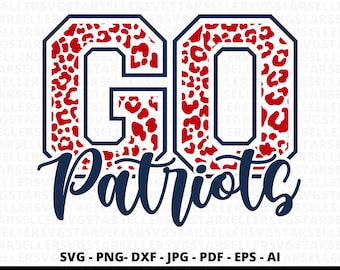 Leopard Go Patriots SVG, School Spirit (Digital Download)