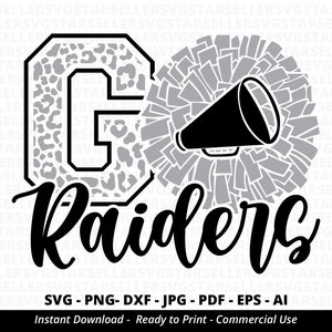 Go Raiders Leopard SVG,Raiders Cheer svg,Raiders Shirt svg,Raiders Mascot,Cheer Little Mom,Team Mascot,School Team svg,School Spirit,Cricut