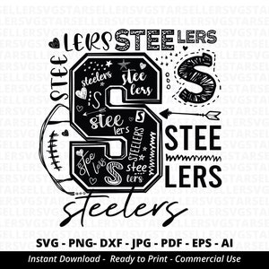 Steelers SVG, Steelers Mascot svg,Steelers Football svg,Steelers Typography svg,Steelers Shirt svg,Steelers Cheer svg,School Spirit,Cricut