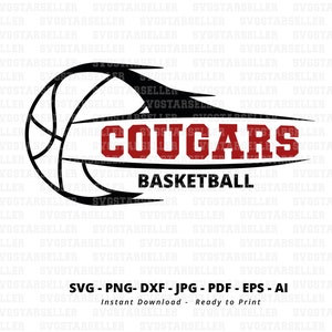 Cougars Basketball SVG PNG, Cougars svg, Cougars Shirt svg,Cougars Cheer svg,Cougars png,Cougars Mom svg,Cougars Shirt svg,Cricut,Cut file