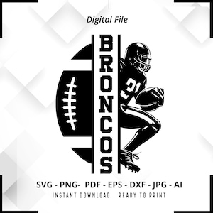 Broncos SVG PNG, Broncos Football svg, Broncos Mascot svg, Broncos Shirt svg, Broncos Cheer svg, School Spirit svg, Broncos Pride svg