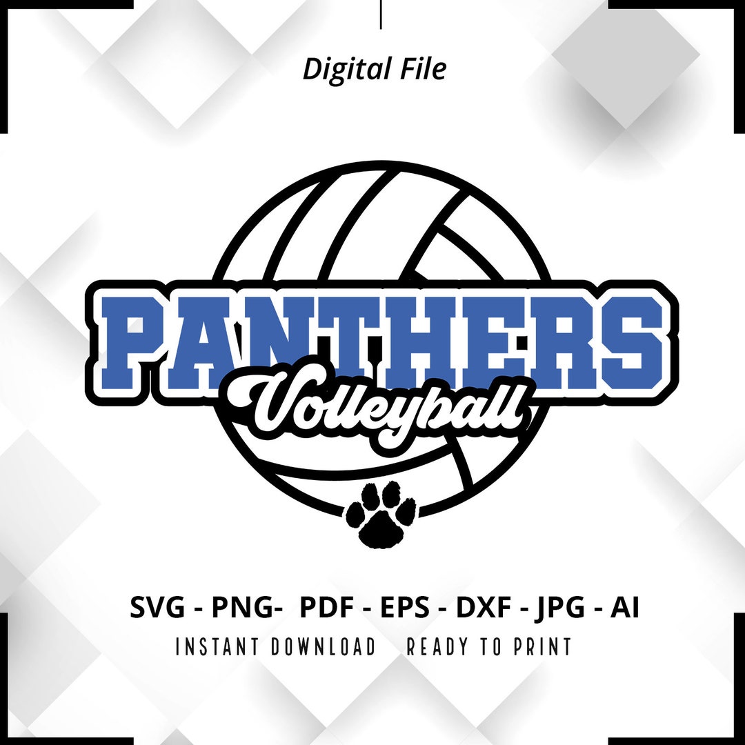 Panthers Volleyball SVG PNG, Panthers Svg, Panthers Cheer Svg