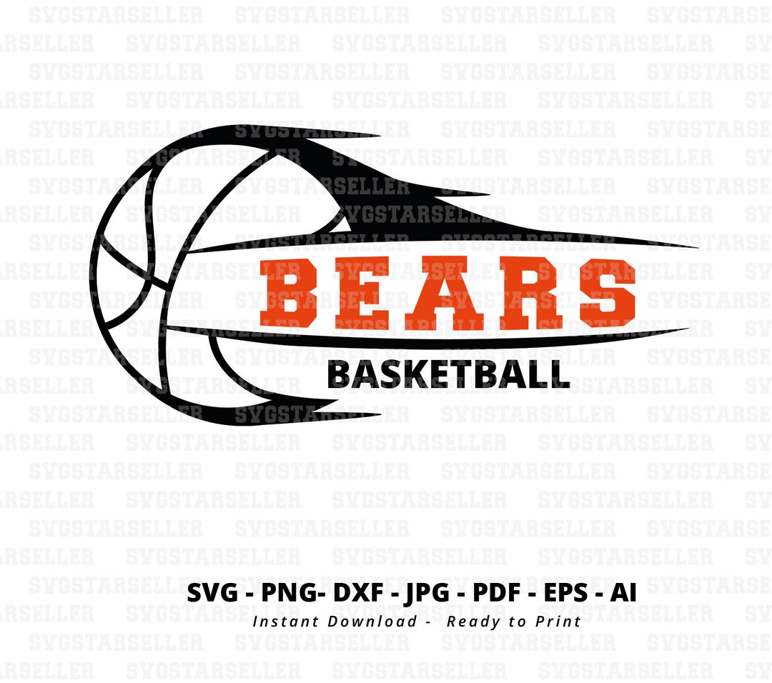 Bears Basketball SVG PNG, Bears Svg, Basketball Shirt Svg, Bears Cheer