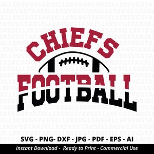 Chiefs Football SVG PNG ,Chiefs svg,Chiefs Shirt svg,Chiefs Mascot svg,Chiefs Pride svg,Chiefs Cheer svg,Chiefs png,Cricut,Silhouette