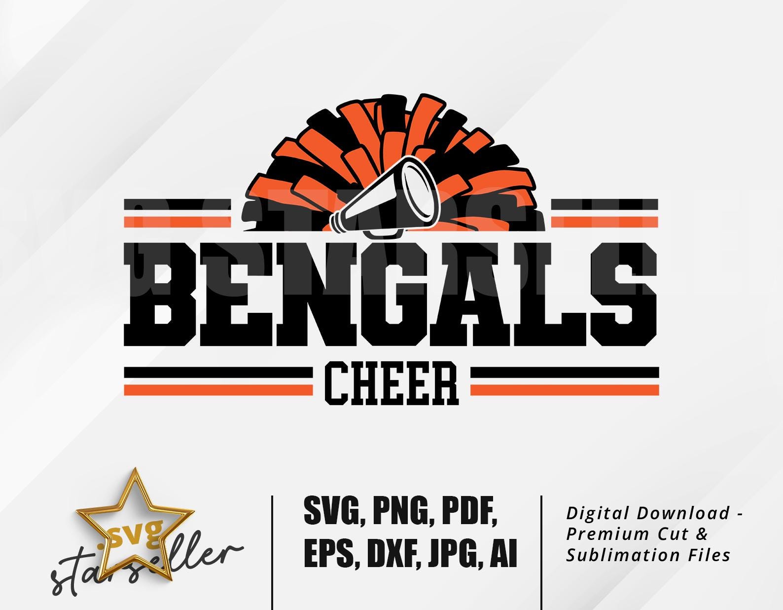 Camiseta Vintage Cincinnati Bengals Cheerleader ¡Go Bengals! - Manga Corta, Varios Talles