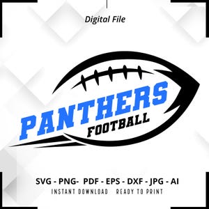 Panthers Football SVG PNG, Panthers svg, Panthers Mascot svg, Panthers Shirt svg, Panthers Cheer svg, School Spirit svg, Panthers Pride svg
