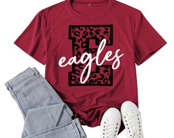 Arquivo SVG do mascote dos Eagles, design para camiseta com espírito escolar (download digital)