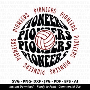Pioneers Volleyball SVG PNG, Pioneers Svg,pioneers Love Svg,pioneers ...