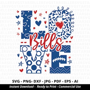 Liebe Rechnungen SVG, Rechnungen svg, Rechnungen Maskottchen svg, Cheerleader svg, Bills jubeln svg, Team Spirit svg, Rechnungen Herz, Bills Shirt svg, Bills Mom svg, Cricut