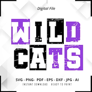 Wildcats SVG PNG, Wildcats Mascot svg, Wildcats Mama svg, Wildcats Shirt svg, Wildcats Cheer svg, School Spirit svg, Wildcats Pride svg