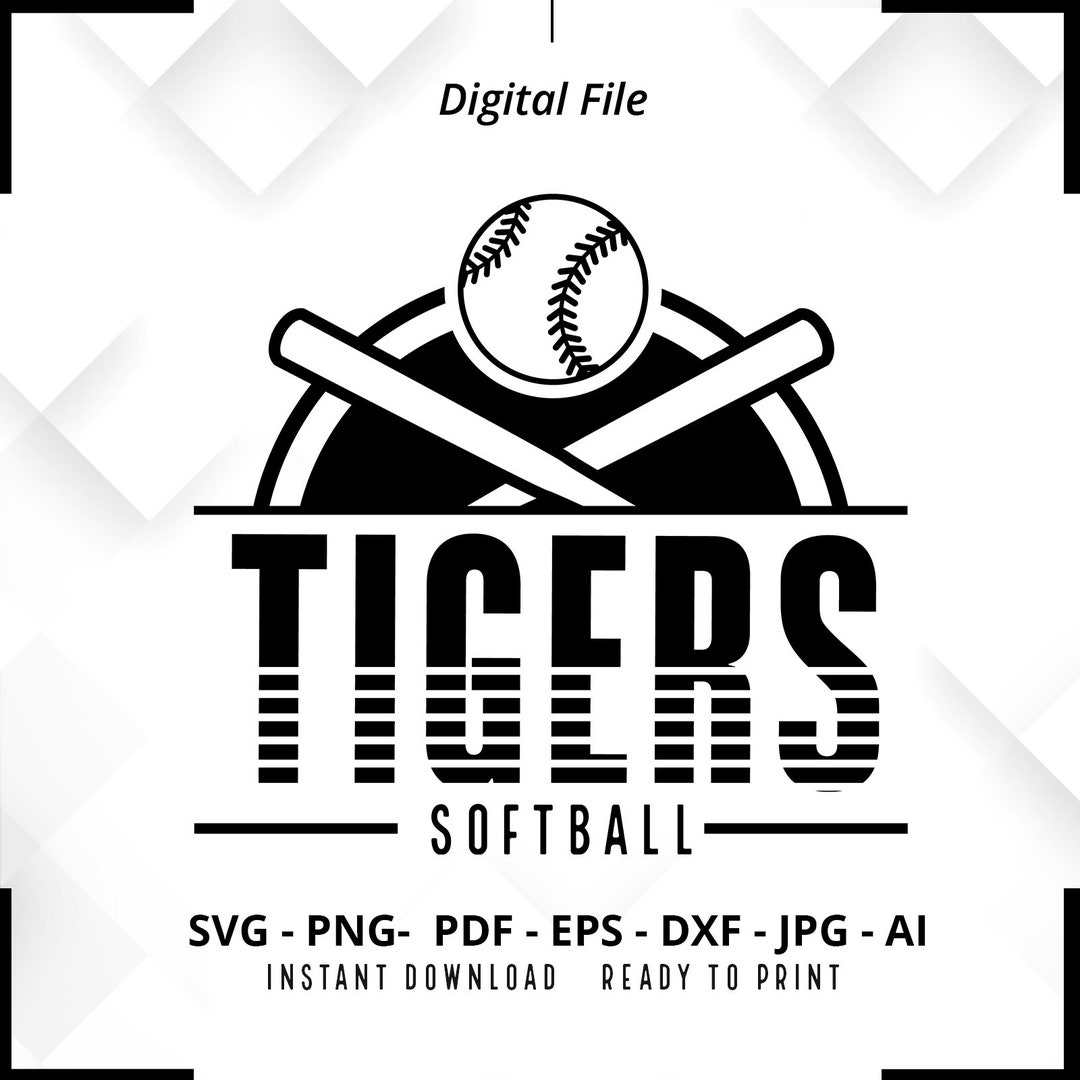 Tigers Softball SVG PNG, Tigers Svg, Softball Svg, Tigers Shirt Svg