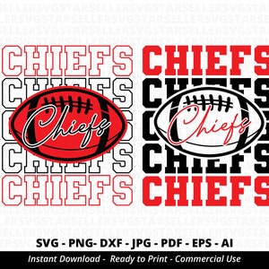 Chiefs 2 Pack SVG,Chiefs Bundle svg,Chiefs Football svg,Chiefs Mascot svg,Chiefs Cheer svg,Chiefs Shirt svg,American Football,Cricut svg
