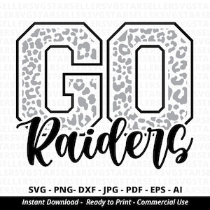 Leopard Go Raiders SVG, Raiders Cheer svg,Raiders Mascot svg,Cheer Little Mom,Raiders Shirt svg,School Team svg,School Spirit svg,Cricut