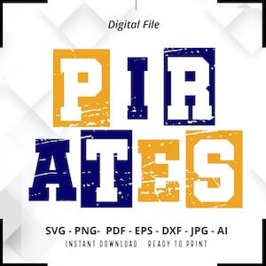 Pirates SVG PNG, Pirates Mascot svg, Pirates Mama svg, Pirates Shirt svg, Pirates Cheer svg, School Spirit svg, Pirates Pride svg, Cut File