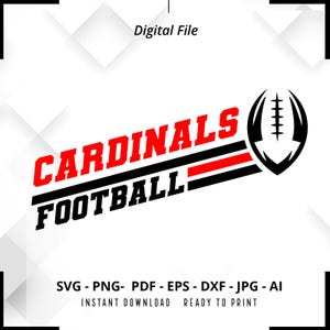 Cardinals Football SVG PNG, Cardinals svg, Cardinals Mascot svg, Cardinals Shirt svg, Cardinals Cheer svg, Cardinals Pride svg, Cricut