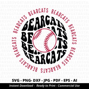 Bearcats Baseball SVG PNG, Stacked Bearcats svg,Bearcats svg,Bearcats Shirt svg,Bearcats Cheer svg,Bearcats Mascot svg,Bearcats Mom svg