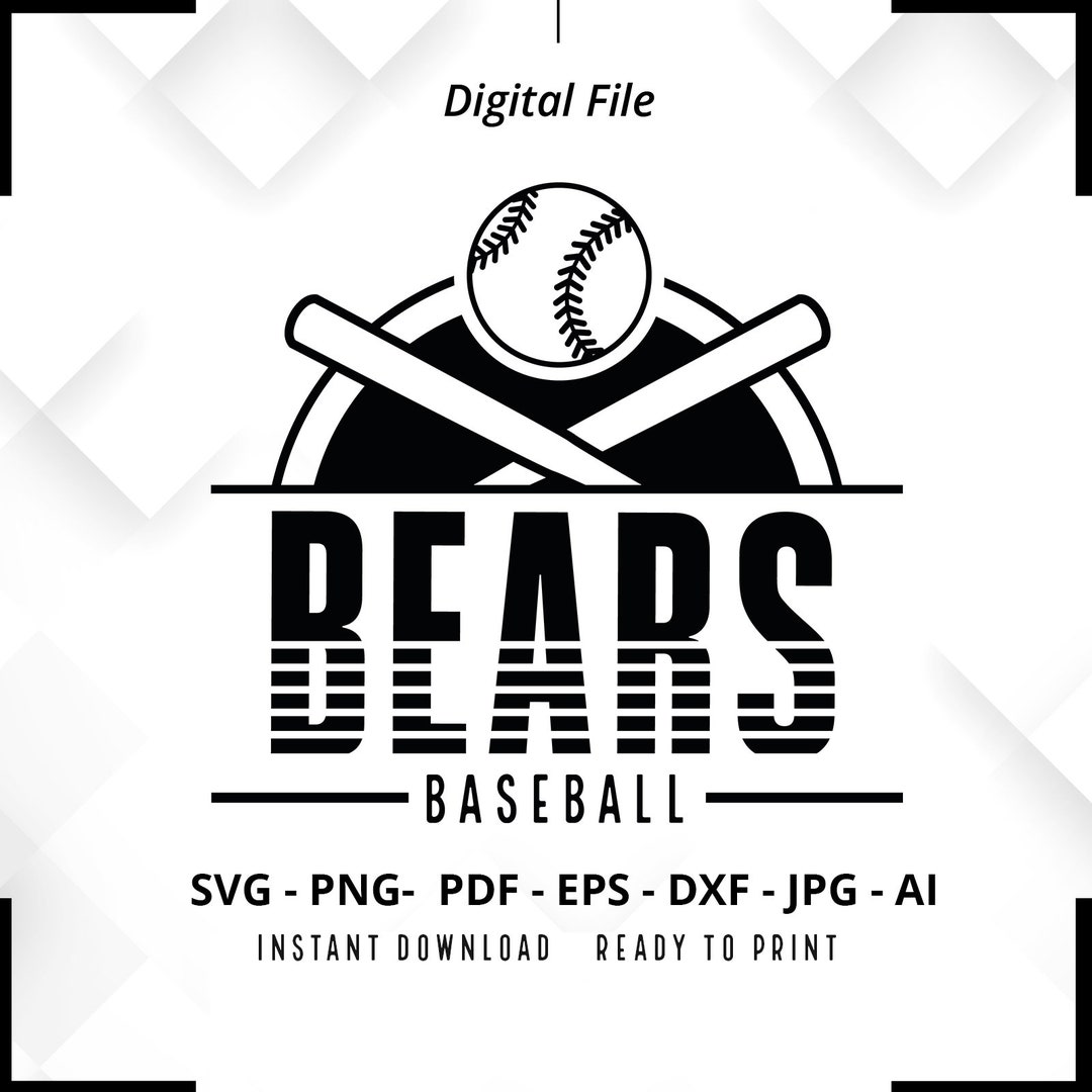 Bears Baseball SVG PNG, Bears Svg, Baseball Svg, Bears Shirt Svg, Bears