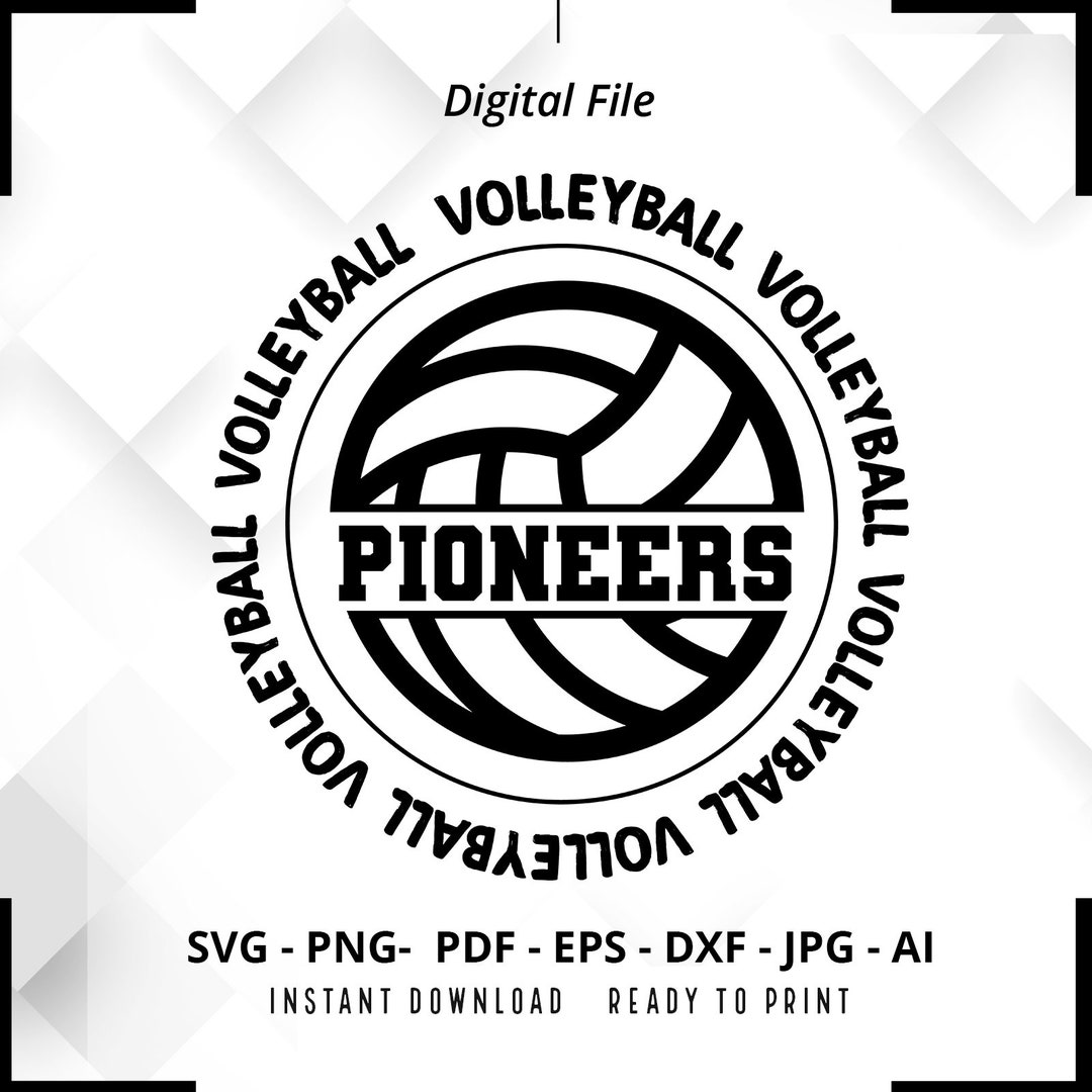 Pioneers Volleyball SVG PNG, Pioneers Svg, Pioneers Shirt Svg ,pioneers ...
